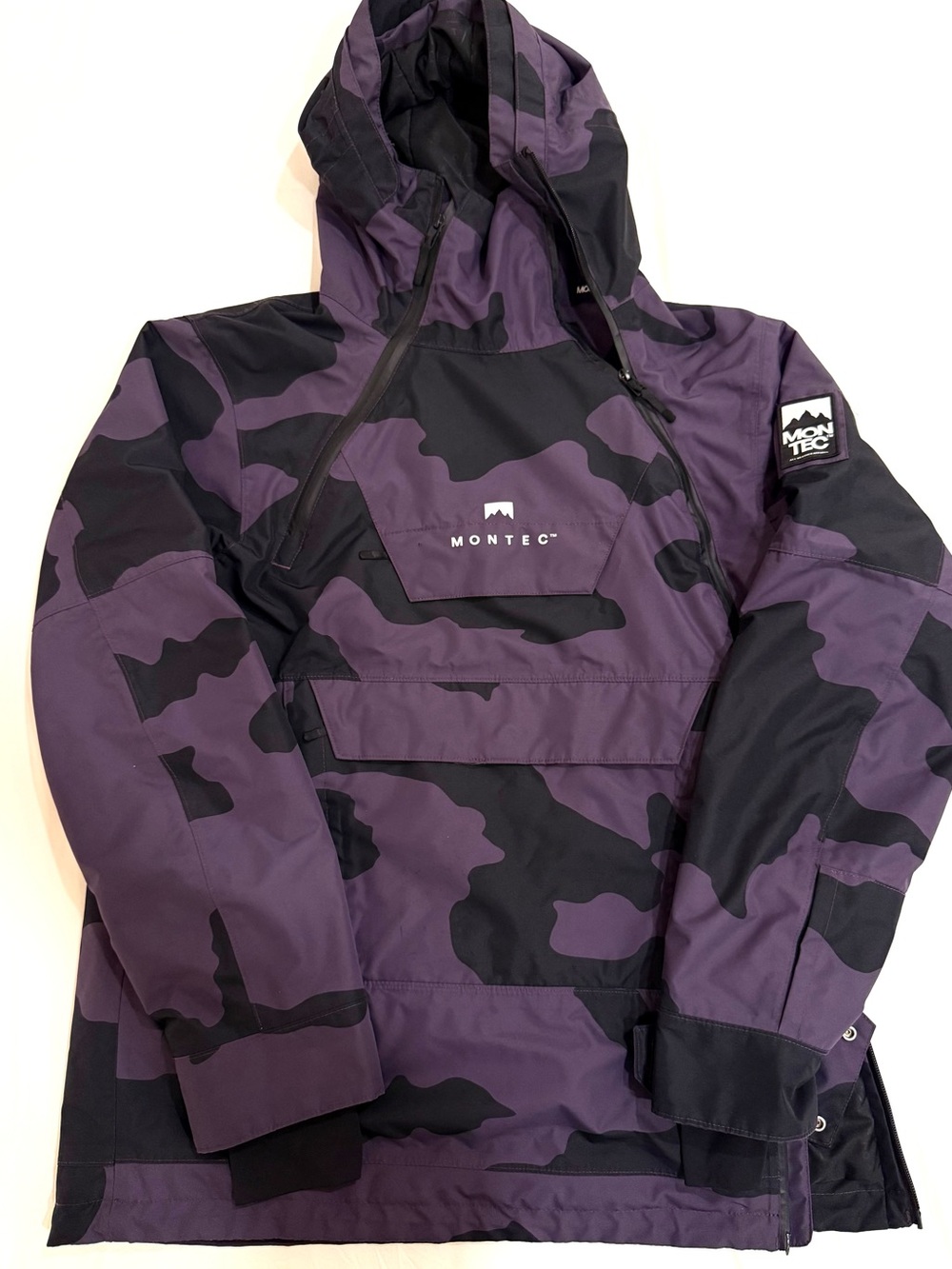 Montec Purple/Black Camo Anorak Ski Jacket — Men’s L